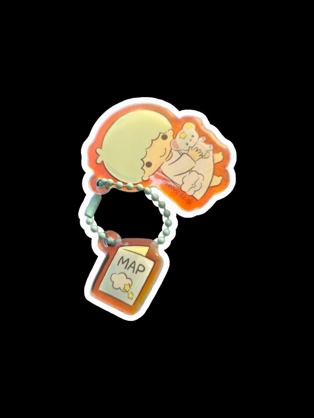 Sanrio Little Twin Stars Kiki Holographic  Iridescent Keychain Pastel Kawaii